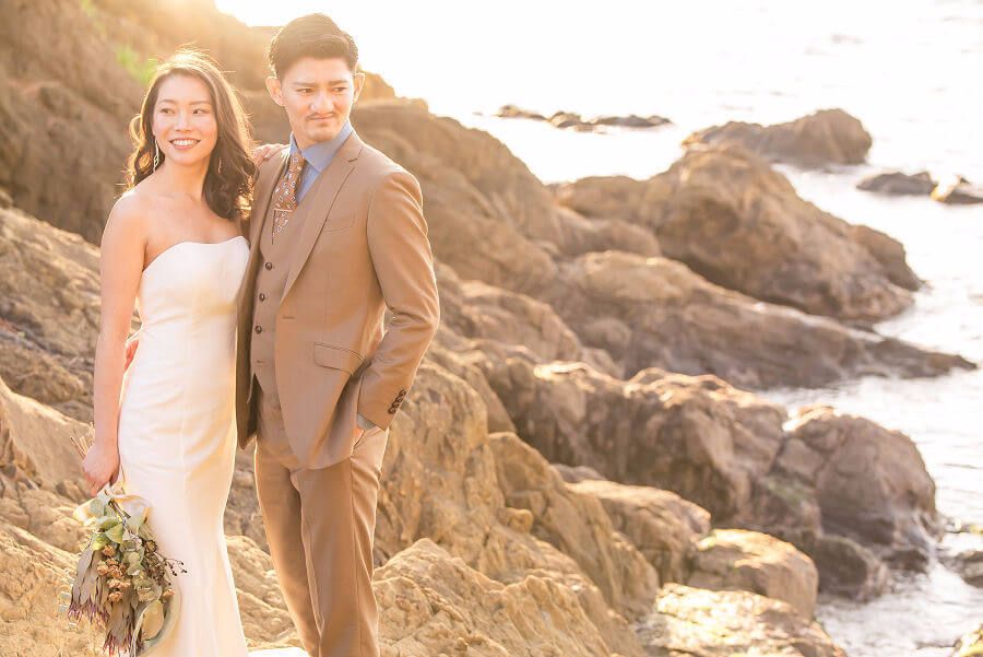 湘南の海岸でフォトウェディング