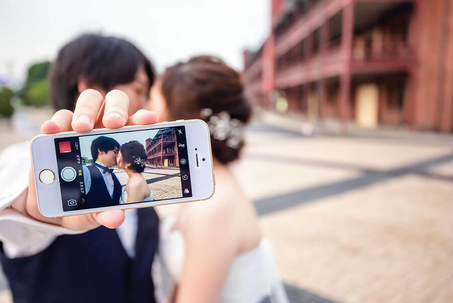 夜のロマンチックな前撮り