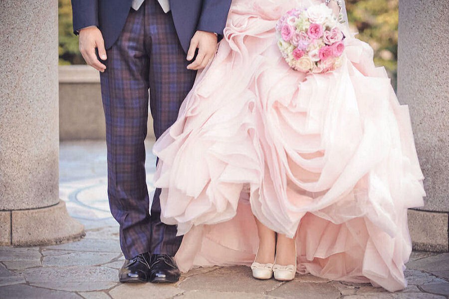 定番の前撮り足元ショット