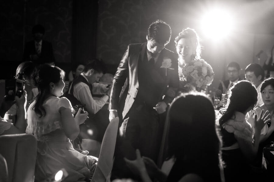 新郎新婦の入場シーン