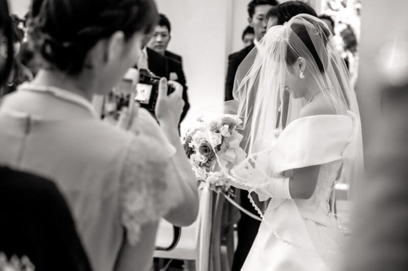 新婦入場シーンのショット