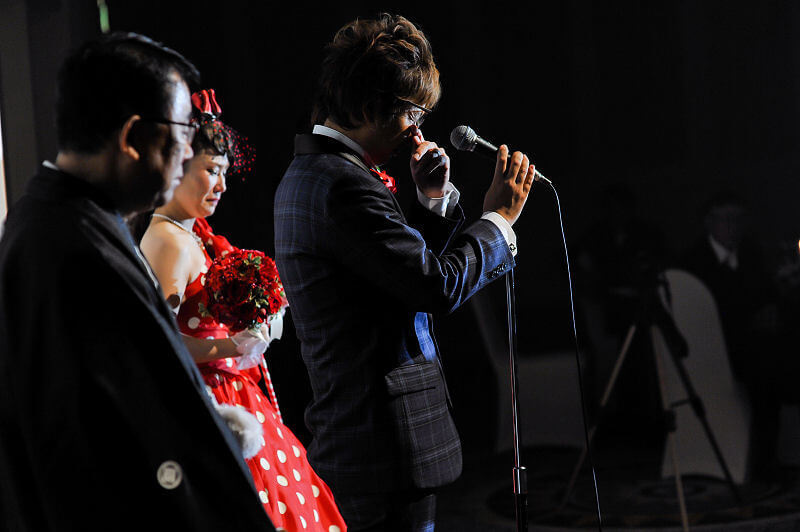 新郎の謝辞の場面