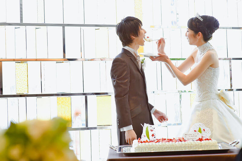 結婚式ファーストバイトの写真